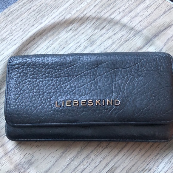 Liebeskind Handbags - Liebeskind Black Pebble Leather Wallet
